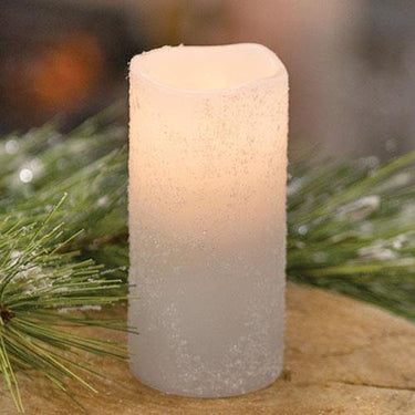 White Frosty Timer Votive, 2